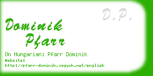 dominik pfarr business card